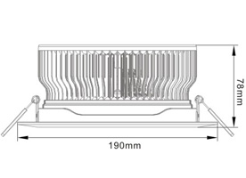 21W LD-CL-CPS-01-21W LED Down Light Cut-out 160mm Diameter 7.5" White Recessed Dimmable/Non-Dimmable LED Down Light